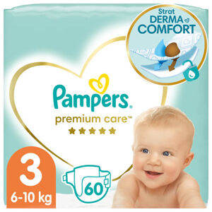 Pampers Premium Care Value Pack Dětské jednorázové pleny vel. 3 (60 ks)