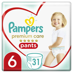 Pampers Premium Care Value Pack Plenkové kalhotky vel. 6 (31 ks)