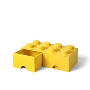 LEGO úložný box 8 s šuplíky - žlutá