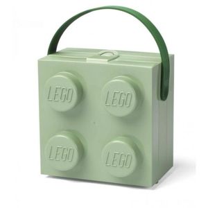 SMARTLIFE LEGO box s rukojetí - army zelená