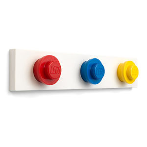 LEGO nástěnný věšák - červená, modrá, žlutá
