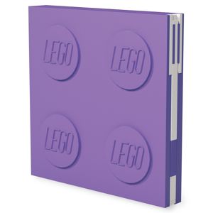 LEGO Zápisník s gelovým perem jako klipem - světle fialový