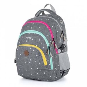OXYBAG Školní batoh - OXY SCOOLER Grey dots