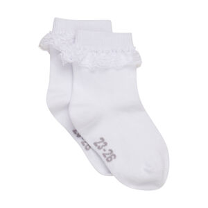 Minymo dívčí ponožky s krajkou 6024-100 Velikost: 19 - 22