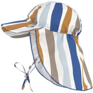 Lassig Sun Protection Flap Hat waves blue/nature 46-49