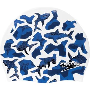 Speedo Junior Printed Silicone
 - chrome blue/ammonite blue/white