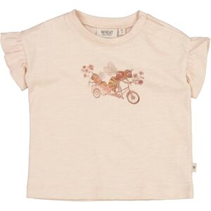 Wheat dívčí tričko Bee Bike 4105 - rose dust Velikost: 92 100% biobavlna