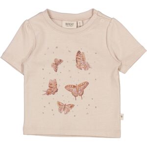 Wheat kojenecké tričko s krátkým rukávem Butterflies 4058 - pale lilac Velikost: 92 Organická bavlna