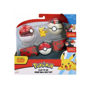 Wicked Cool Toys Pokémon Clip 'N' Go Poké Ball s páskem - červený