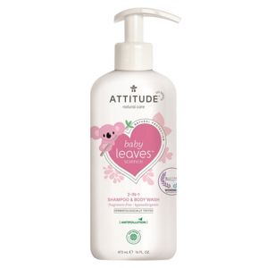 ATTITUDE Dětské tělové mýdlo a šampon (2 v 1) Baby leaves bez vůně  473 ml