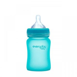 Everyday Baby láhev sklo s teplotním senzorem 150 ml Turquoise
