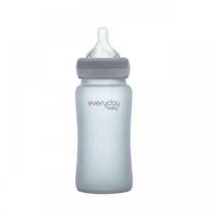 Everyday Baby láhev sklo odolnější proti rozbití 240 ml Quiet Grey