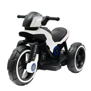 Baby Mix Dětská elektrická motorka POLICE bílá