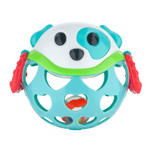 CANPOL BABIES Interaktivní hračka míček s chrastítkem Modrý pejsek