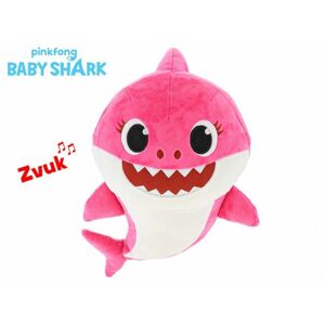 Baby Shark plyšový 28cm růžový na baterie se zvukem 12m+ v sáčku