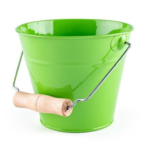 WOODY Zahradní kovový kyblík - zelený, kov