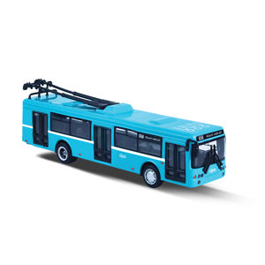 Kovový trolejbus DPO Ostrava modrý, 16 cm