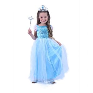 RAPPA Dětský kostým modrá princezna (M)