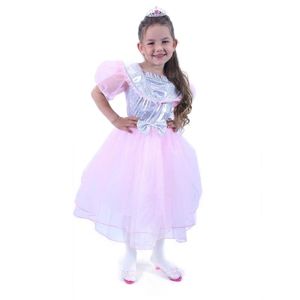 RAPPA Dětský kostým princezna růžová s mašlí (M)