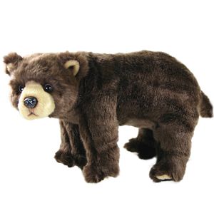 plyšový medvěd  hnědý stojící, 40 cm