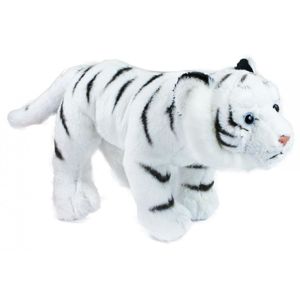 Rappa Plyšový tygr bílý stojící, 22 cm