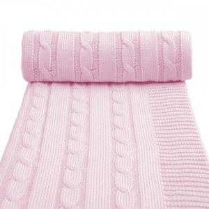 T-TOMI Pletená deka spring, pink / růžová