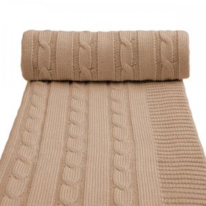 T-TOMI Pletená deka spring, beige / béžová