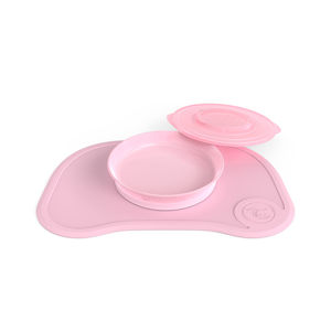 Twistshake Protiskluzová Podložka Click Mat + talíř 6+m Pastelově růžová