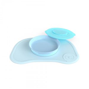 Twistshake Protiskluzová Podložka Click Mat + talíř 6+m Pastelově modrá