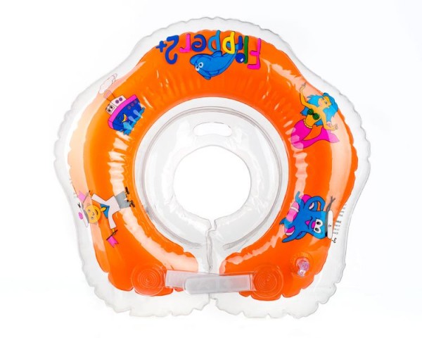 Teddies Plavací nákrčník Flipper oranžový od 24 měsíců