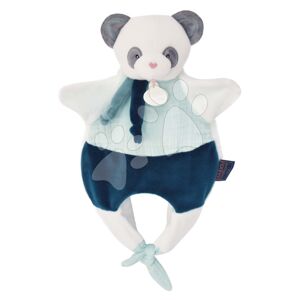 Plyšová panda na bábkové divadlo Doudou Amusette 3v1 Doudou et Compagnie modrá 30 cm od 0 mes DC3824