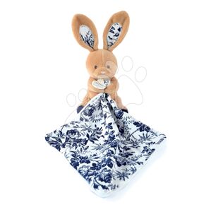 Plyšový zajačik na maznanie Bunny Navy Boh'aime Doudou et Compagnie modrý 12 cm v darčekovom balení od 0 mes DC4016