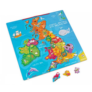 Janod Magnetická mapa Velká Británie 80 magnetů 05484