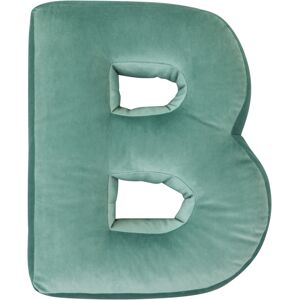 Sametový polštář Betty’s Home ve tvaru písmene B - Mint