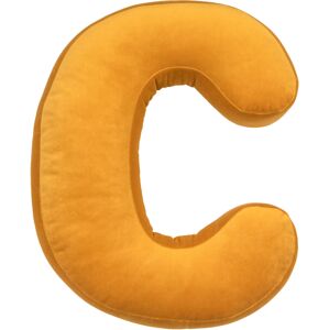 Sametový polštář Betty’s Home ve tvaru písmene C - Yellow
