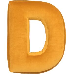 Sametový polštář Betty’s Home ve tvaru písmene D - Yellow