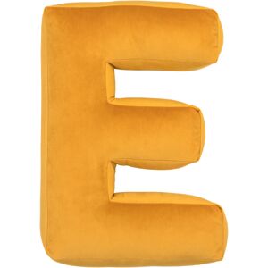 Sametový polštář Betty’s Home ve tvaru písmene E - Yellow