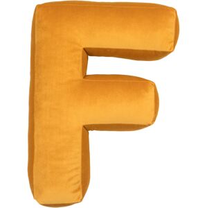 Sametový polštář Betty’s Home ve tvaru písmene F - Yellow