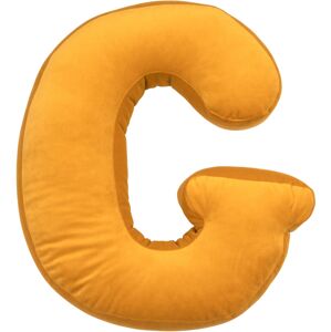 Sametový polštář Betty’s Home ve tvaru písmene G - Yellow