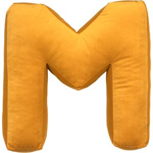 Sametový polštář Betty’s Home ve tvaru písmene M - Yellow