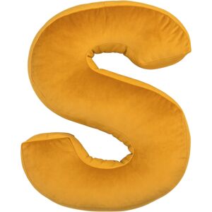Sametový polštář Betty’s Home ve tvaru písmene S - Yellow