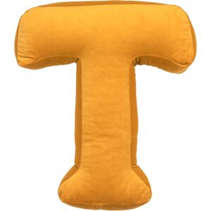 Sametový polštář Betty’s Home ve tvaru písmene T - Yellow