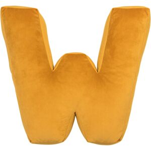 Sametový polštář Betty’s Home ve tvaru písmene W - Yellow