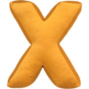 Sametový polštář Betty’s Home ve tvaru písmene X - Yellow