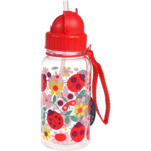 Rex London Children's water bottle with straw 500 ml - Ladybird