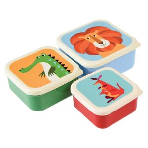 Rex London Dětské svačinové boxy 3 set Colorful Creatures