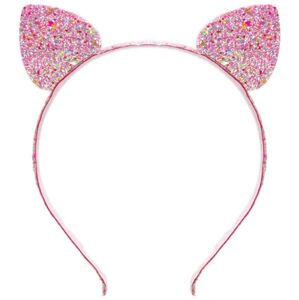 Ella & Monster glitter cat hairband - rose