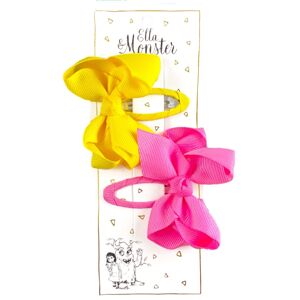 Ella & Monster - big happy bow set yellow/pink
